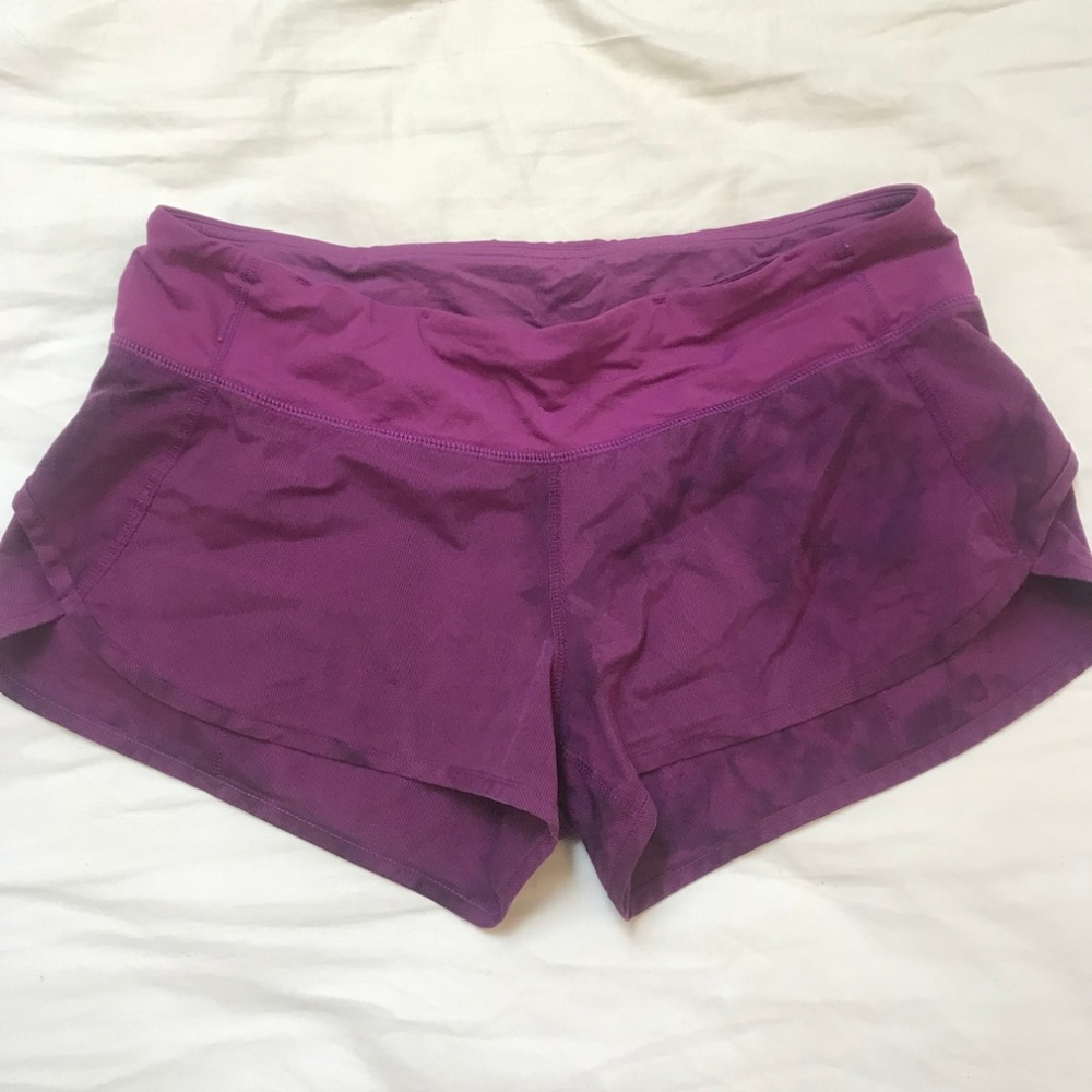 Purple Lululemon Run Swiftly Shorts, Size 6